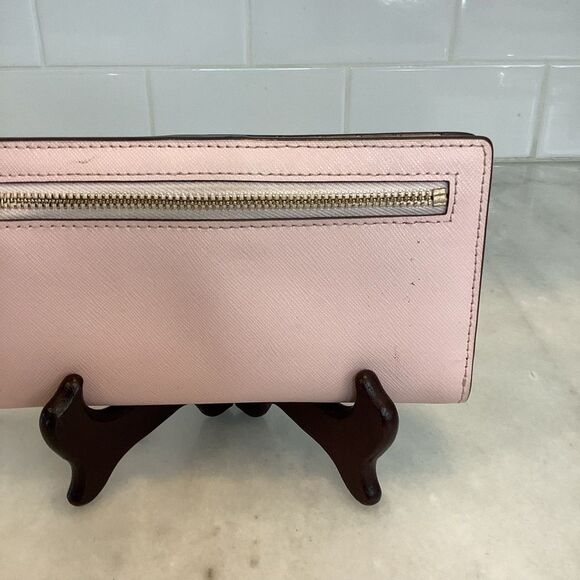 Kate Spade Cross Grain Leather Wallet Sleek Minimalist Design - Picture 6 of 16